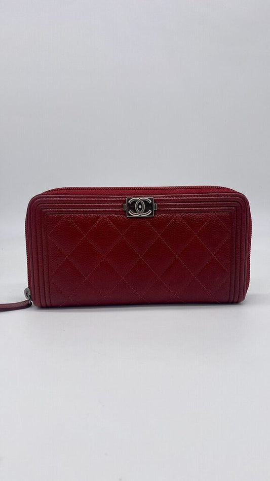 Chanel Quilted Zip Wallet