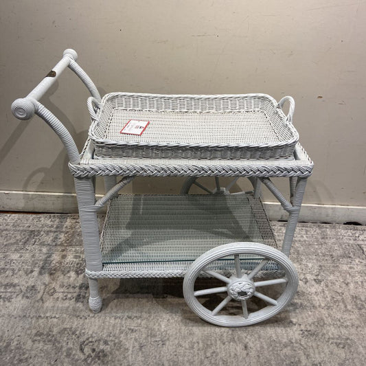White Wicker Cart (LCK)