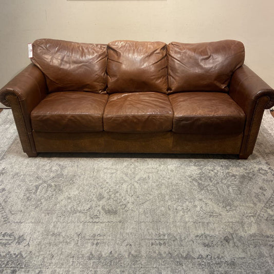 Brown Leather Sleeper Sofa (BBKH)