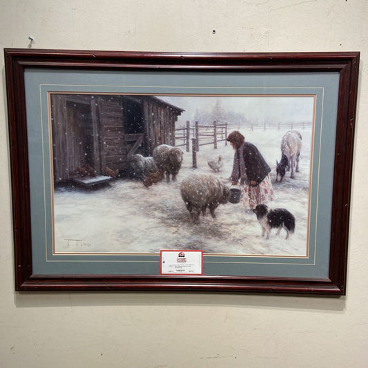 Sheep in Snow + Lady Artwork (CI)