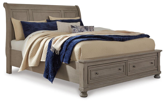 Ashley Express - Lettner Queen Sleigh Bed with 2 Storage Drawers