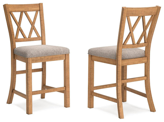Ashley Express - Havonplane Upholstered Barstool (2/CN)