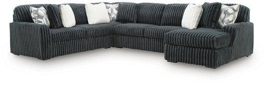 Midnight-Madness 4-Piece Sectional with Chaise