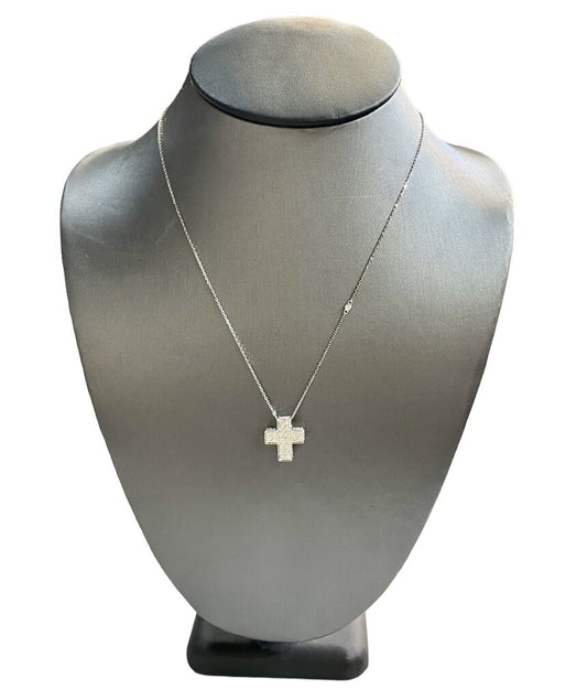14KT WG CROSS .72TW ON CHAIN PAPERS