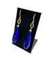 18KT YG DANGLE LAPIS W/PAPERS