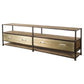 Farrow 72.5L x 14W x 20H Brass Wood and Metal TV Stand Media Console with Storage, TV up to 83"