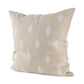 Enya 18L x 18W Beige and Cream Fabric Patterned Decorative Pillow Cover