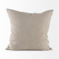 Miriam 18L x 18W Beige and Black Fabric Patterned Decorative Pillow Cover