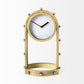 Marian 7.5L x 5.7W x 13.0H Gold Studded Table Clock