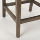 Kensington Cream Upholstered w/ Medium-Brown Solid Wood Bar/Counter Stool