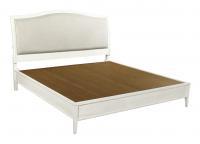Charlotte Non Storage King Upholstered Bed (White)