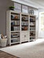 Caraway Bookcase Wall (Aged Ivory)
