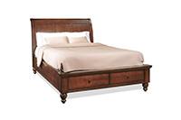 Cambridge Storage Cal King Sleigh Bed (Brown Cherry)