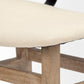 Haden 26.5" Seat Height Cream Upholstered Seat Brown Wood Frame Stool