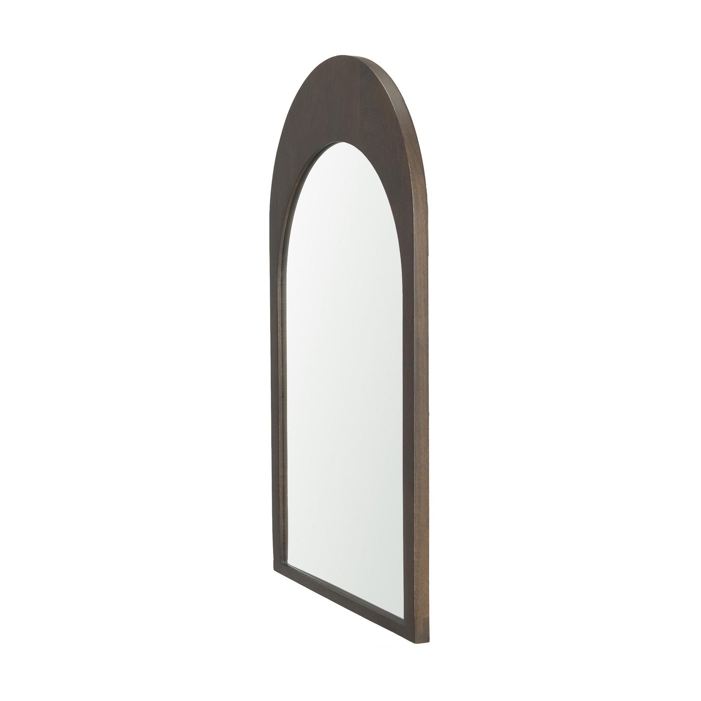 Celeste Dark Brown Wood Arched Mirror