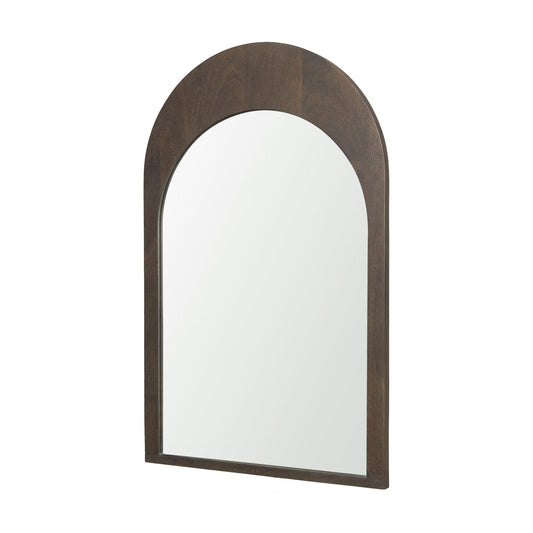 Celeste Dark Brown Wood Arched Mirror