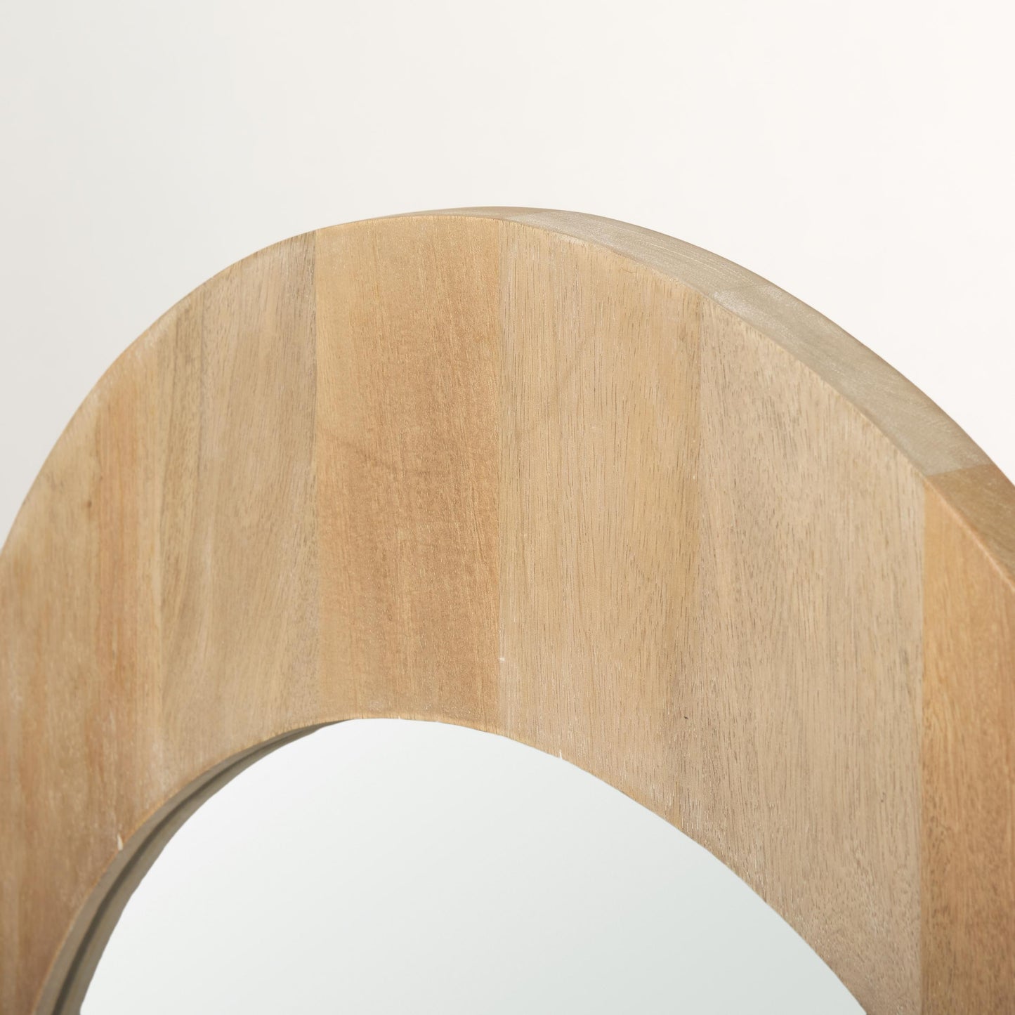 Celeste Light Brown Wood Arched Mirror