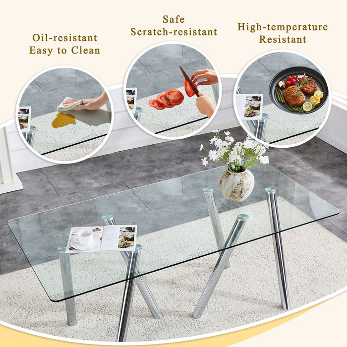 Dining Table With Transparent Surface
