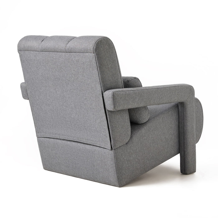 Modern Upholstered Accent Chair, Comfortable Fabric With A Pillow For Living Room
