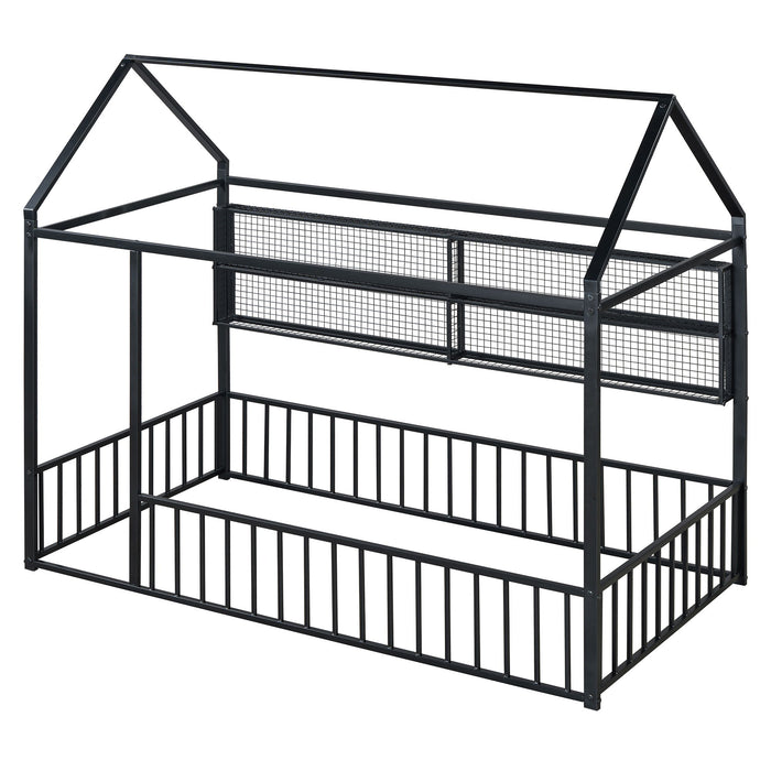 House Frame With Fence And Shelves