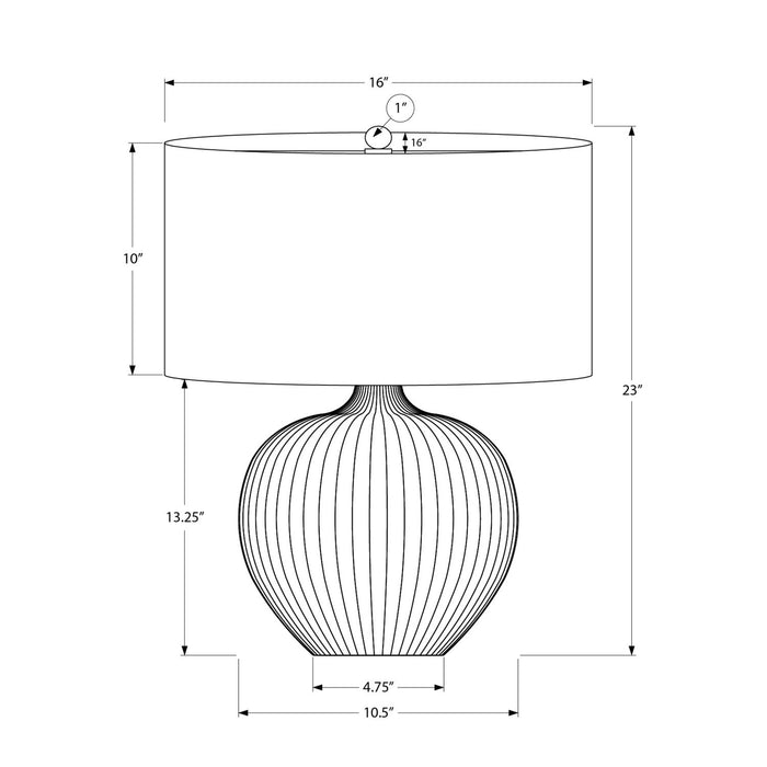 Lighting, Table Lamp, Ceramic, Contemporary - Black