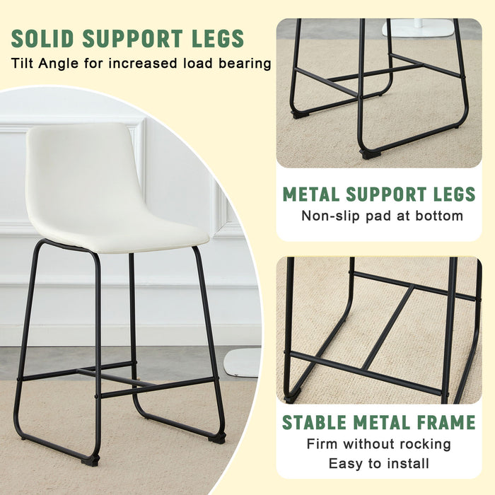 Retro Bar Chairs, Comfortable Stools (Set of 2)