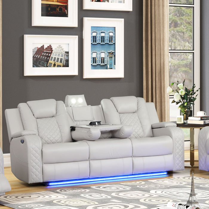 Benz - Power Reclining Sofa With LED Lighting