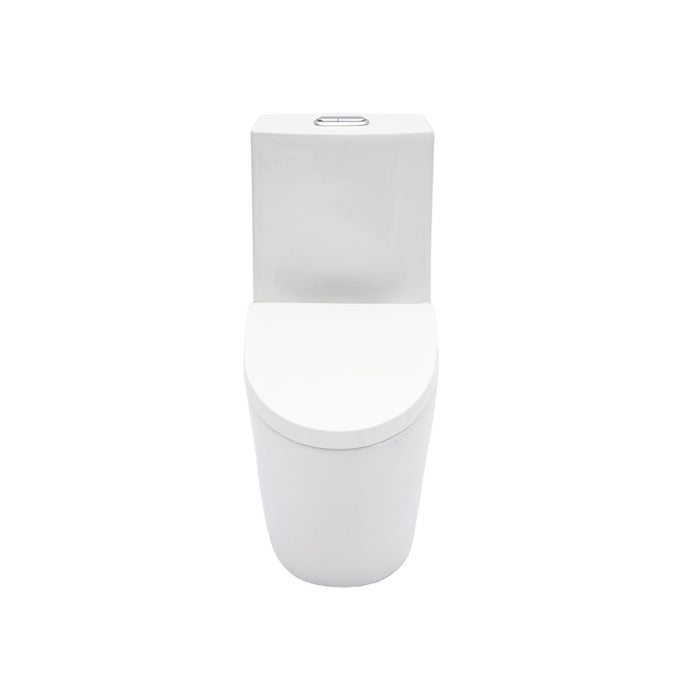 1 Piece Toilet For Bathroom, Dual Flush 1.24 / 1.6 Gpf, Soft Closing Seat - White