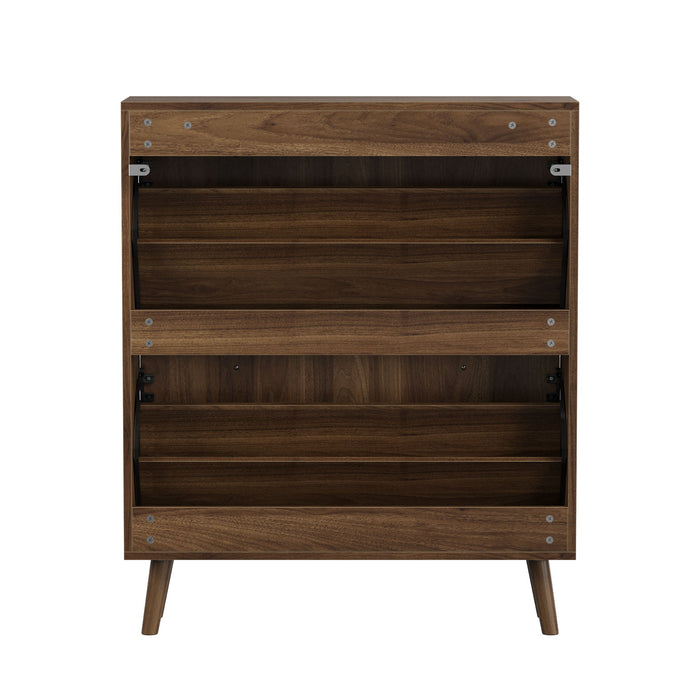 Shoe Cabinet, Storage Unit For Hallways - Walnut