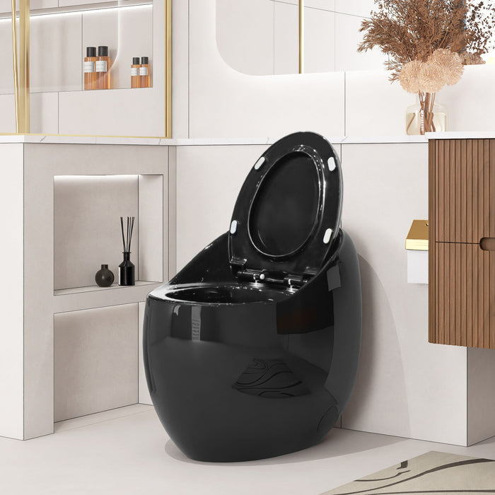Modern Egg Shape Toilet 1.28 Gpf Single Flush Ceramic