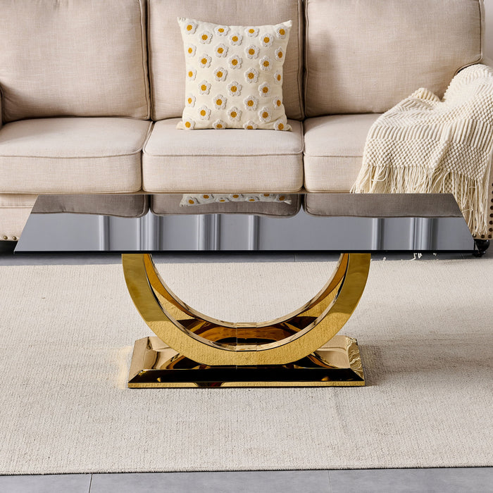 Rectangular Coffee Table With Base