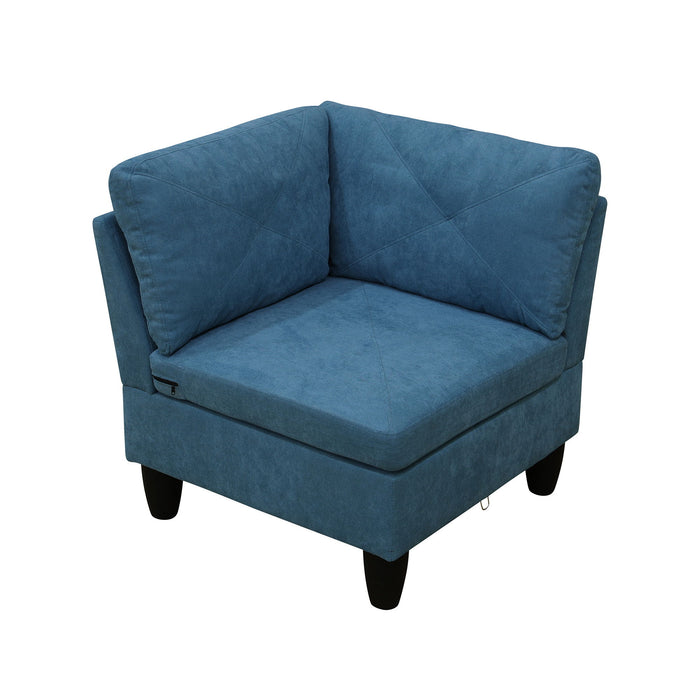 Modular L - Shaped Sectional Sofa 6 Seater 4 Piece Couch With Chaise