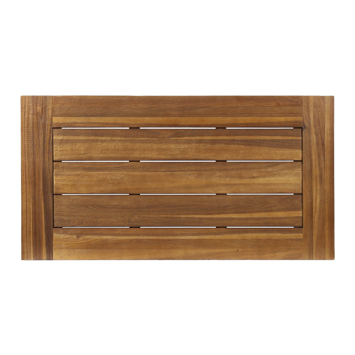 Carlisle - Industrial Coffee Table With And Slat Panel Design - Natural