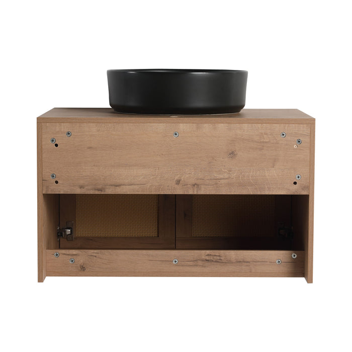 Bathroom Vanity & Art Sink, 2 Soft Close Doors, Float Mounting Design