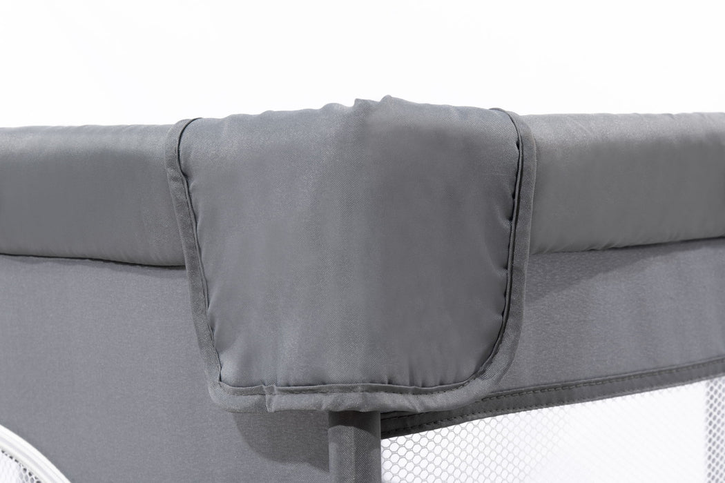 Fabric Baby Playpen, Baby Fence Play Area With Anti Slip Base - Gray