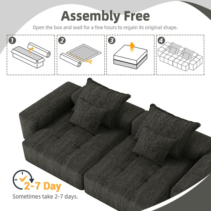 Modern Oversized Diy Combination, Modular Sectional Sofa With Pillows