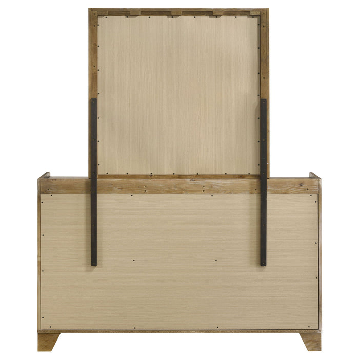 Packard - 6 Drawer Dresser With Mirror - Oak