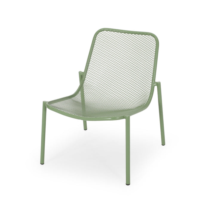 Outdoor Iron Chair With Mesh Design