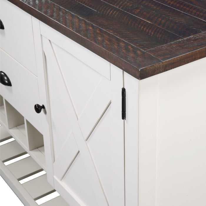 2 Drawer Server - Brown