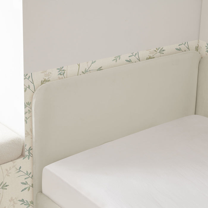 Upholstered Platform Bed Frame With 2 Storage Drawers And Adjustable Sofa Bed