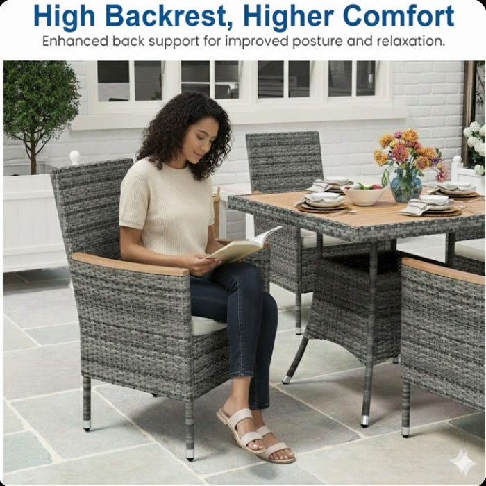 4 Piece All-Weather Patio Dining Chair Set
