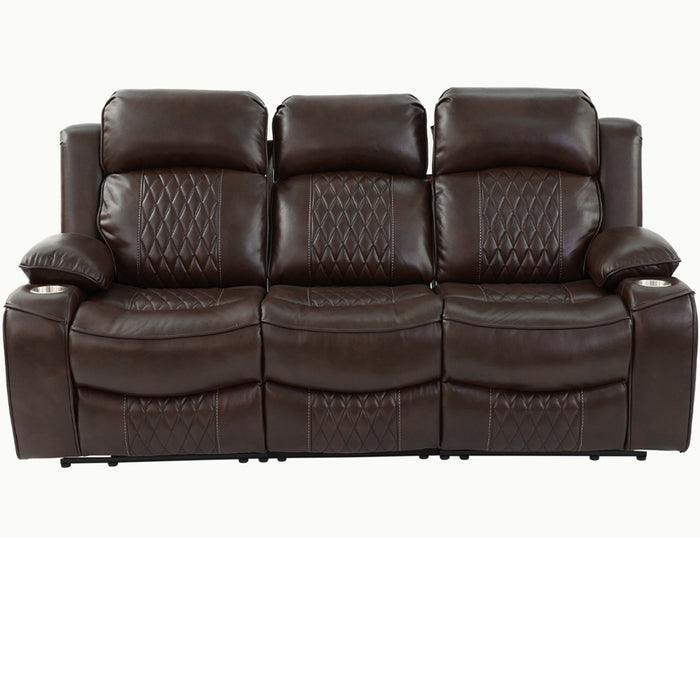 Power Motion Living Room Set With USB Port, Adjustable Headrest, Cup Holder