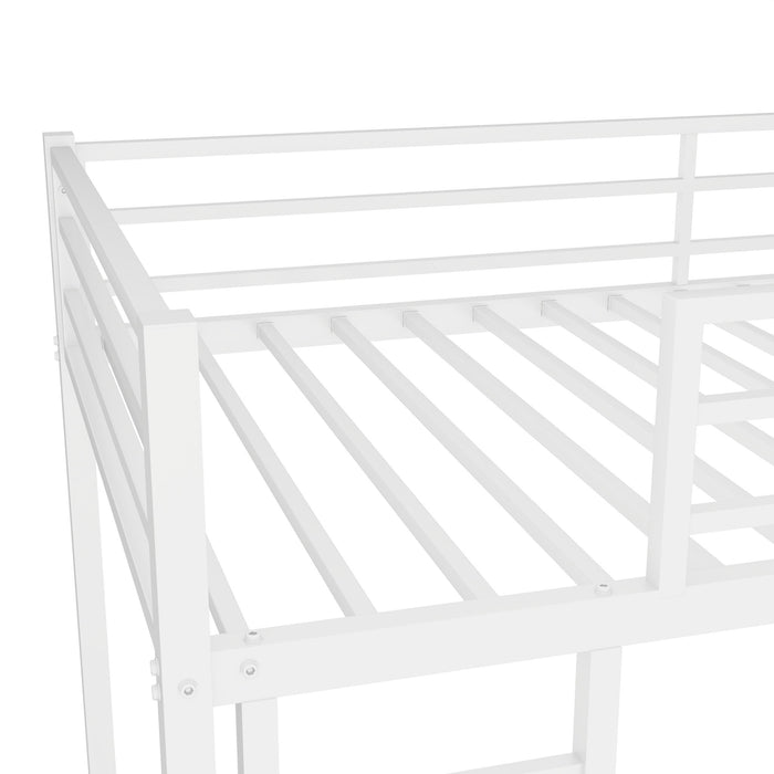 Bunk Bed With Noise Reduction And Safety Guardrail