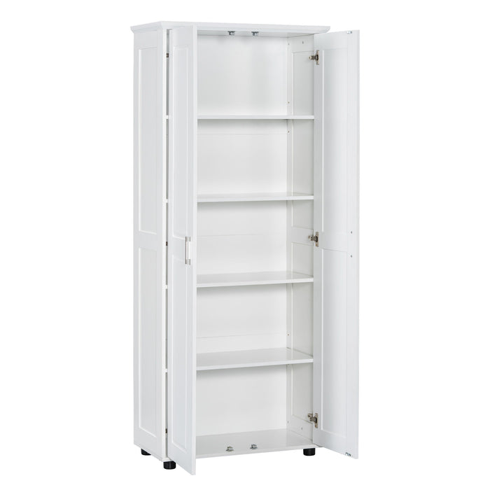 Storage Cabinet With Adjustable Shelves, 2 Doors, Rectangle Design For Bathroom