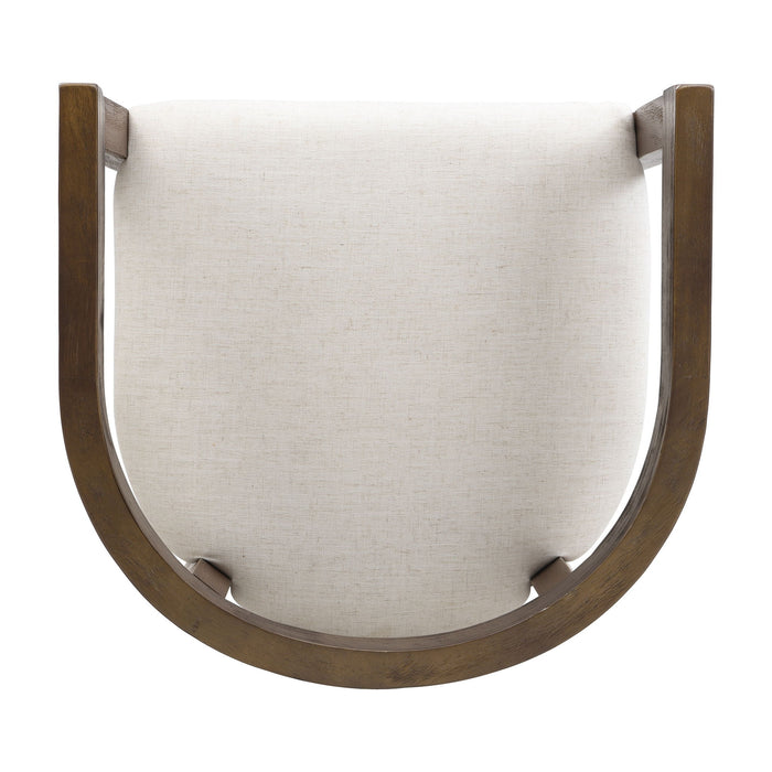 Modern Rubberwood Counter Stool Set With Upholstered Seats