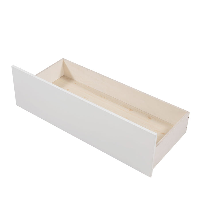 Twin Size Classic House Bed With 2 Drawers - White