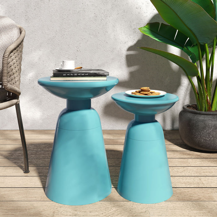 Serenita - Outdoor Side Tables With Flared Design (Set of 2)