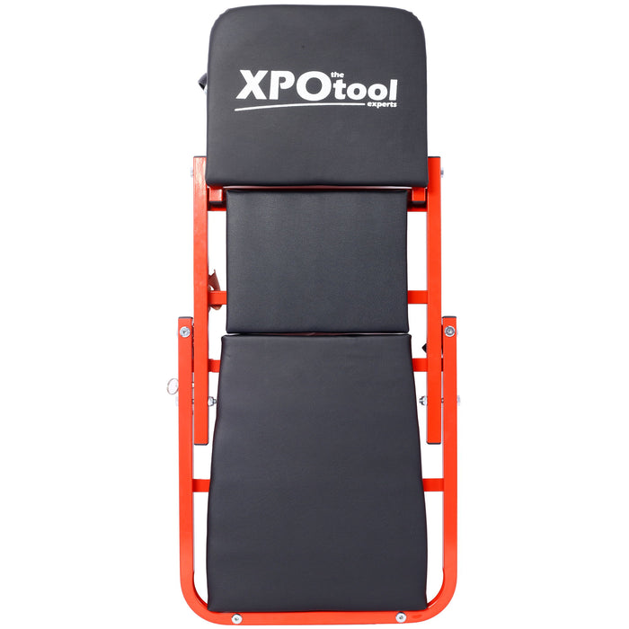 Mechanic Creeper, Z Creeper Seat 2 In 1 Low Profile With 6 Wheels Steel Vinyl - Red