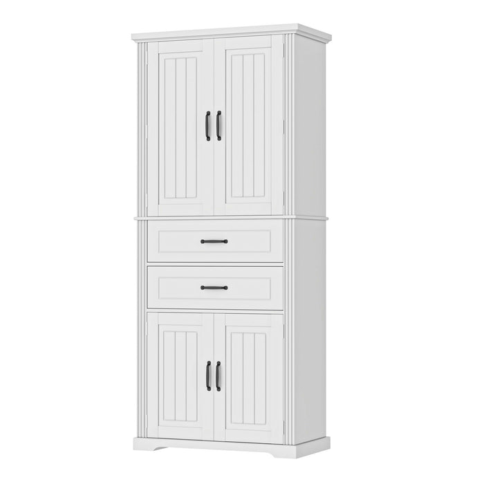 Elegant Multi Functional Storage Cabinet With Slide Rail Drawers, Adjustable Shelves