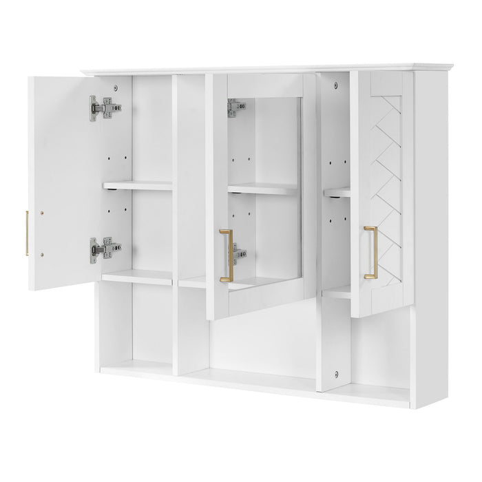 Modern Wall Mounted Medicine Cabinet With Adjustable Shelves, Soft Close Doors, High Define Mirror